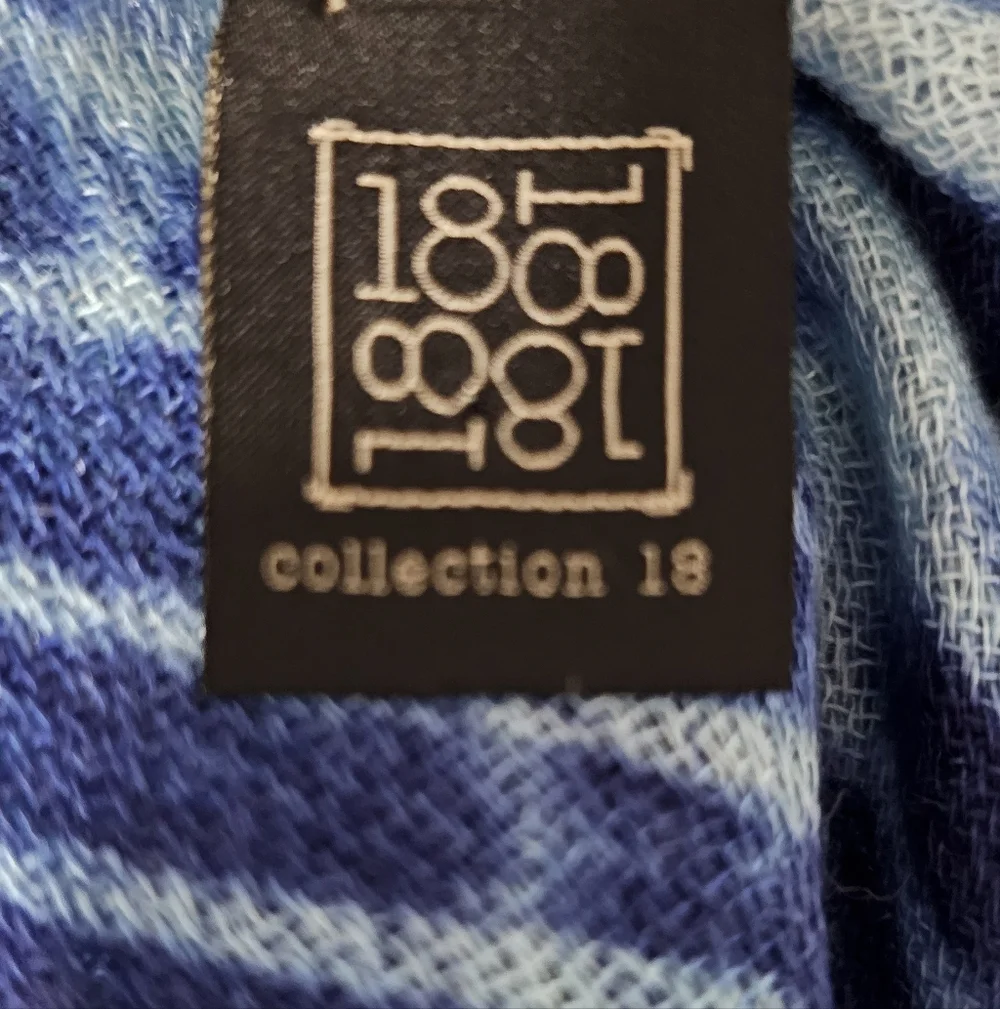 Collection 18 Blue Tie Dye Infinity Scarf Cashmere Silk Blend